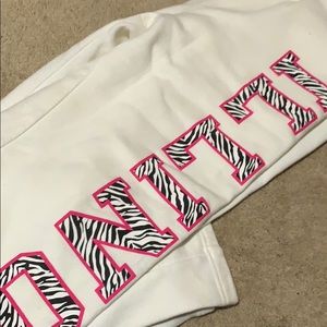 Illinois white zebra sweatpants size M